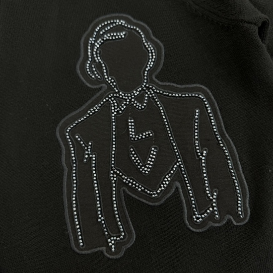 Louis Vuitton 人像串珠羊毛混纺针织开衫#31883A041