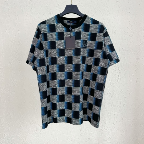 Louis Vuitton 棋盘格印花短袖T恤#31991J728