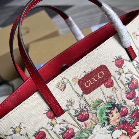 GUCCI 草莓仙女印花mini购物袋#32352A235