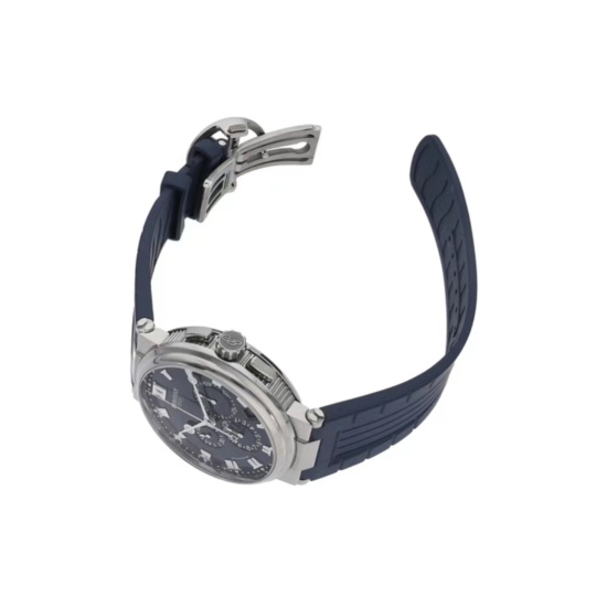 BREGUET automatic mechanical movement 100 meters waterproof men's watch Swiss watch 42.3mm blue dial titanium case rubber strap 5527T-Y1-5WV