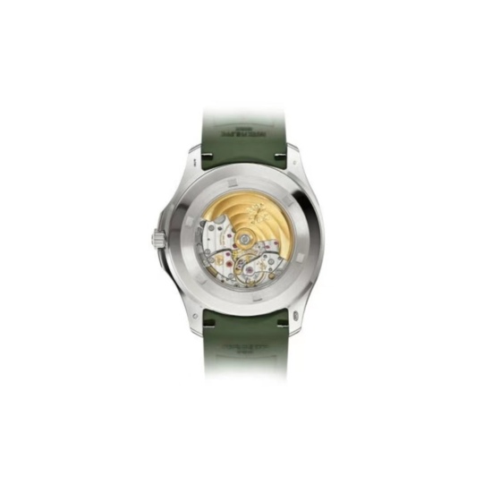 PATEK PHILIPPE  AQUANAUT series mechanical movement 120 meters waterproof men's watch Swiss watch 42.2mm green dial 18K white gold case composite material strap 5168G-010