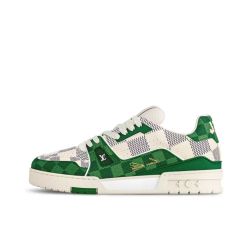 LOUIS VUITTON Trainer round toe lace-up low-cut sneakers,73OMR,709SAR