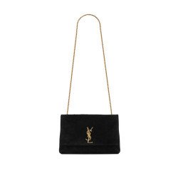 KATE MEDIUM REVERSIBLE CHAIN BAG IN SUEDE AND SMOOTH LEATHER