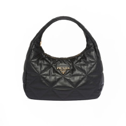 Large topstitched nappa-leather bag