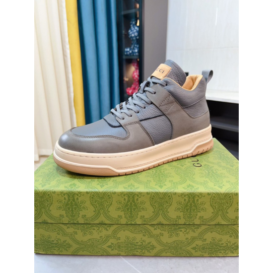 GUCCI Gopang Maurie Casual Shoes Fashion Men's Shoes Calfskin Board Shoes