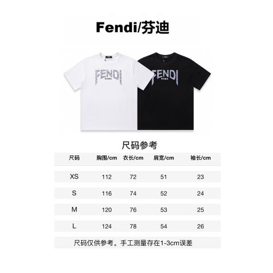 Fendi 24ss Printed Short Sleeve T-shirt Monster Eyes Printed Short Sleeve T-shirt