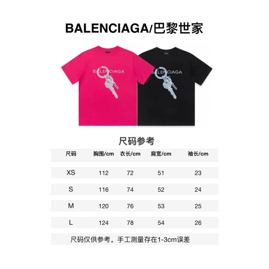 BALENCIAGA 24fw Spring/summer New Short Sleeve T-shirt