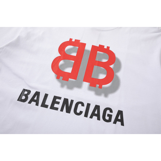 Balenciaga 24ss Double B Misprint Stitched Round Neck Short Sleeve T-shirt