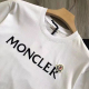 MONCLER monogram printed short sleeve embroidered small chest tag T-shirt