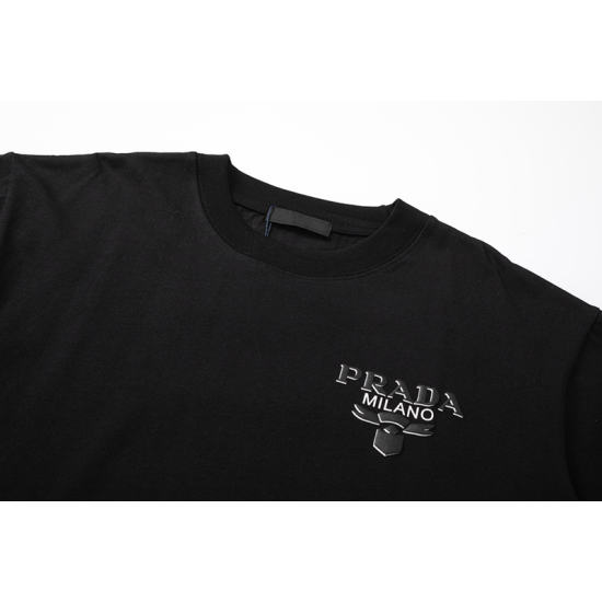 Prada 24ss Foaming Logo Short-sleeved T-shirt