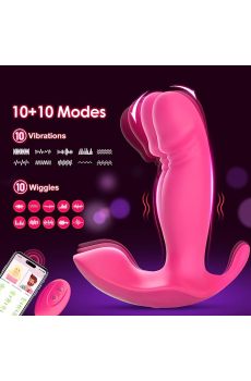 Wearable G Spot Dildo Vibrators Adult Sex Toys for Women or Men, App Remote Control Panty Mini Vibrator with 10 Quickly Wiggling & Vibrating Modes Panties Quite Rose Toy Sex Machine
