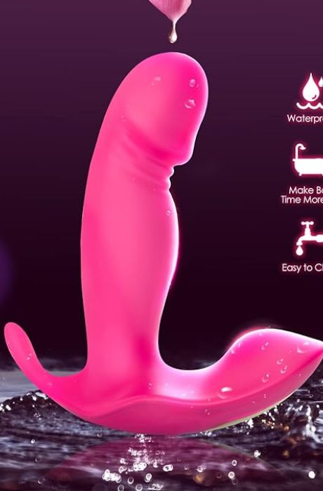 Wearable G Spot Dildo Vibrators Adult Sex Toys for Women or Men, App Remote Control Panty Mini Vibrator with 10 Quickly Wiggling & Vibrating Modes Panties Quite Rose Toy Sex Machine