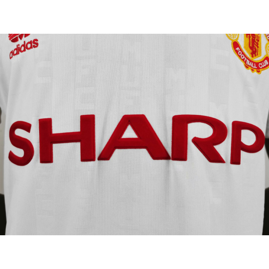 Camiseta 2ª equipación del Manchester United Retro Blanca 1988/1989