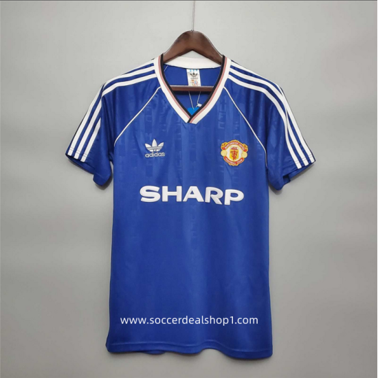 Camiseta 2ª equipación del Manchester United Retro 1988/1989