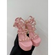 Valentino Top Quality Cow Leather High Heel Chunky high heels For Women Shoes Size:EU 35-42