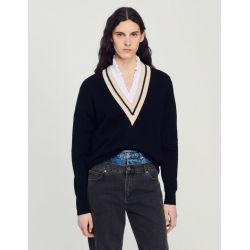 Black wool knit sweater