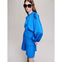 Blue elastic dress