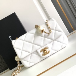 Chanel large white sheepskin bag CHANEL24s