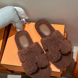 Hermès men's sandals Australian imported lamb wool