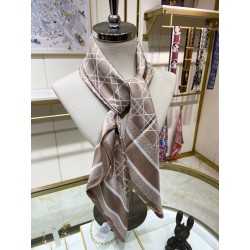 Dior reversible tonal silk square scarf