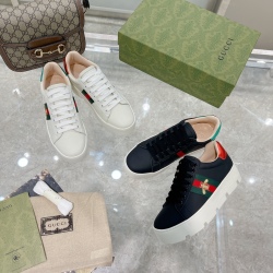 Gucci new women's shoes Thick-soled Bee sneakers white shoes