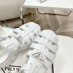 Popular Prada serrated Roman sandals