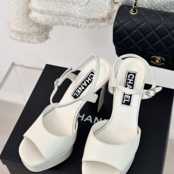 CHANE Xiaoxiang new catwalk model waterproof double C high heel sandals