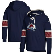 Colorado Avalanche adidas Jersey Lace-Up Pullover Hoodie Navy