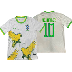Soccer Jerseys 22-23 Brazil Special Edition Jersey No. 10 Neymar No. 20 Vinnie Short Sleeve White T-Shirt